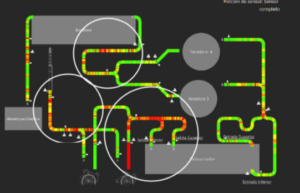 Line map with containers facing severe damage